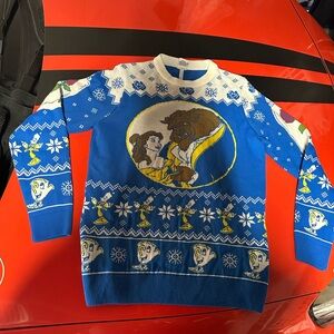 Disney Blue Beauty and the Beast Crewneck Sweater - Men's